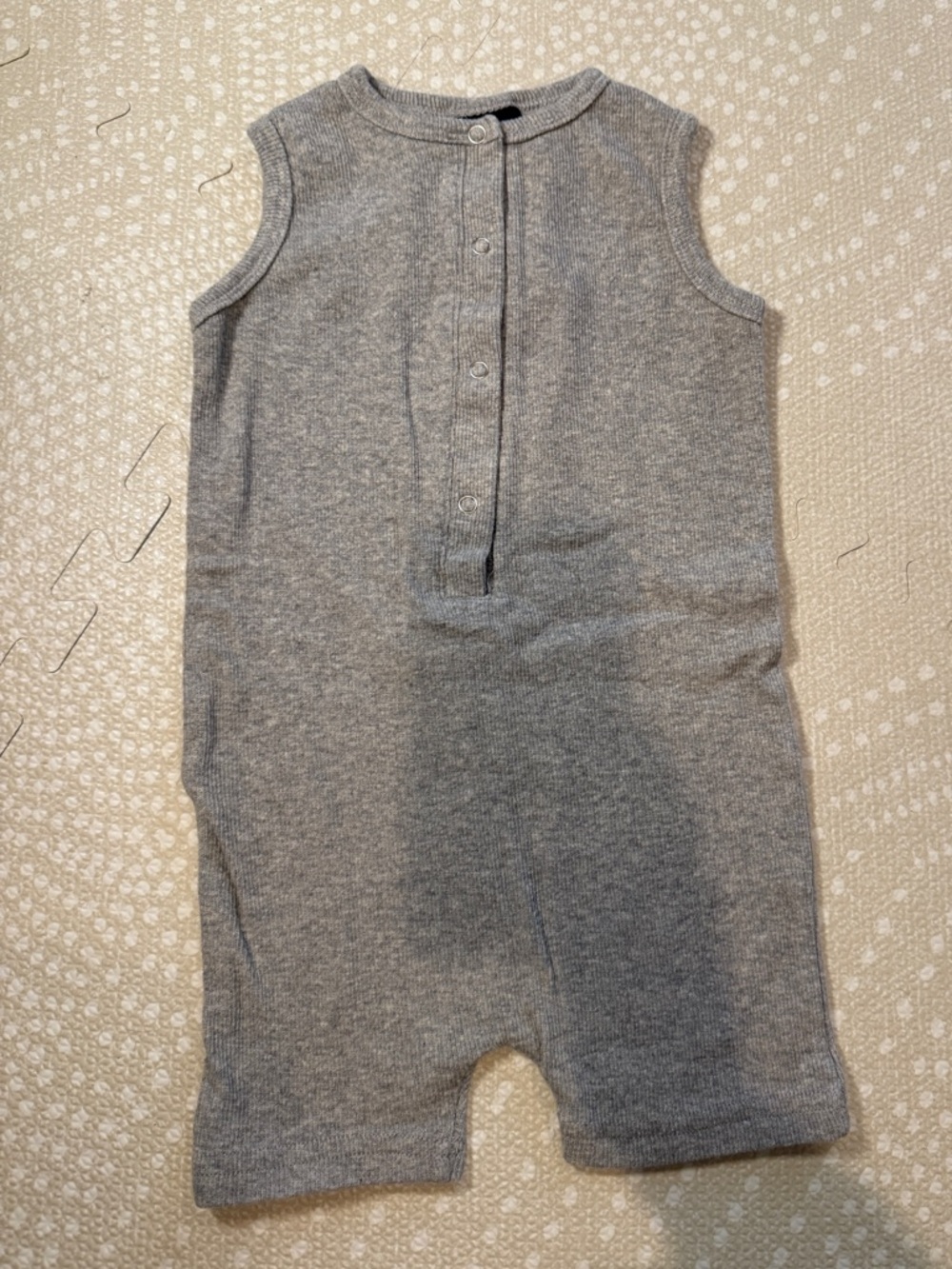 Little Bipsy Gray Sleeveless Knit One-Piece